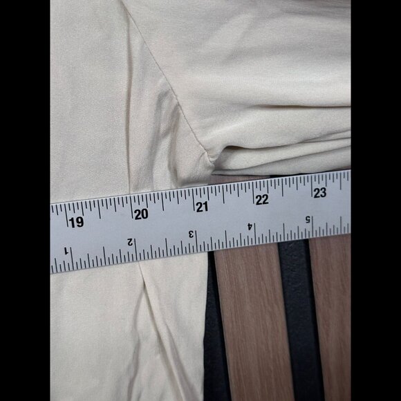 Elie Tahari Blouse Medium / Large Womens Woven Balloon Sleeve Collared Satin - Picture 3 of 6